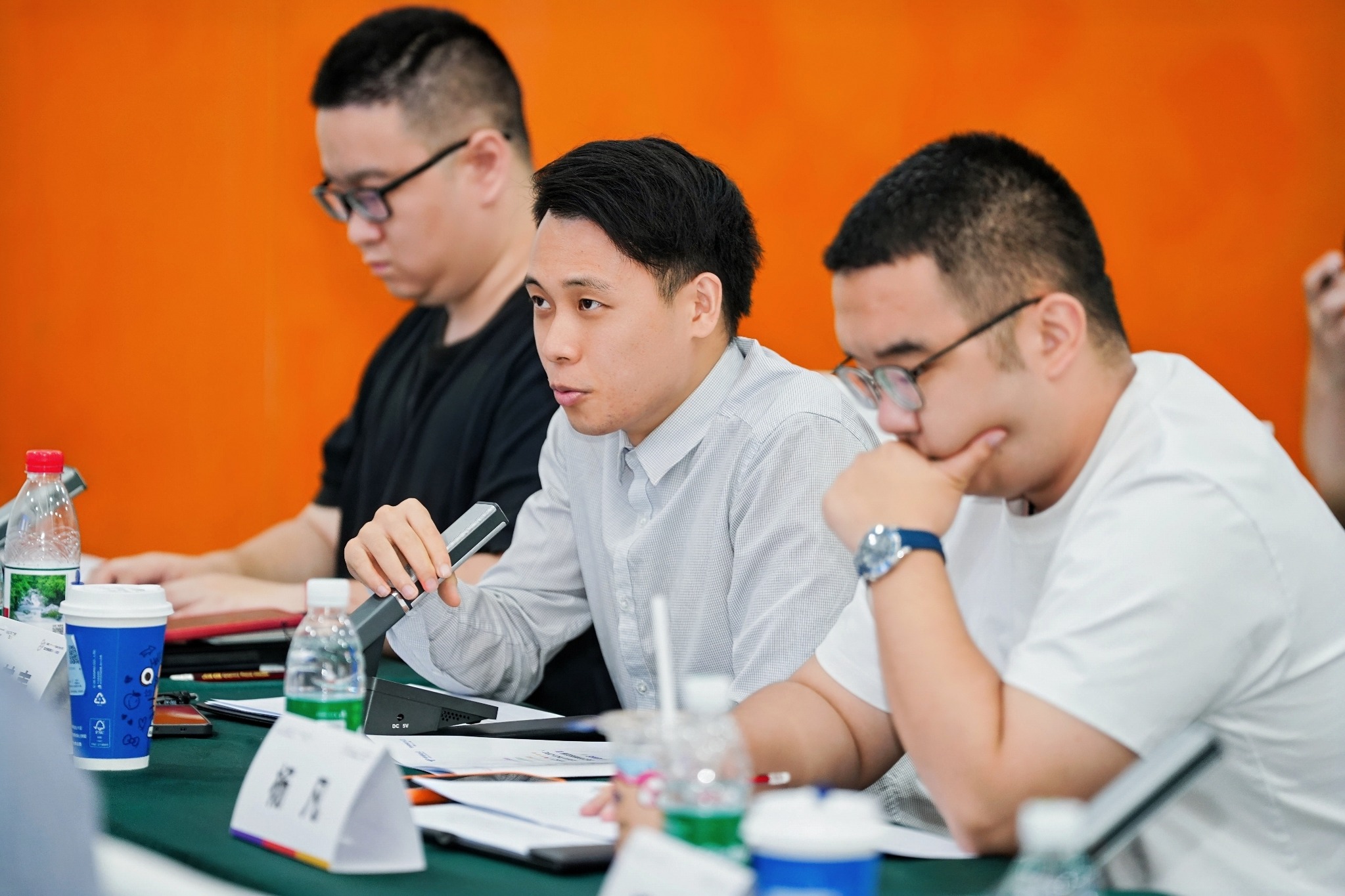 Participants discussing an applied AI challenge