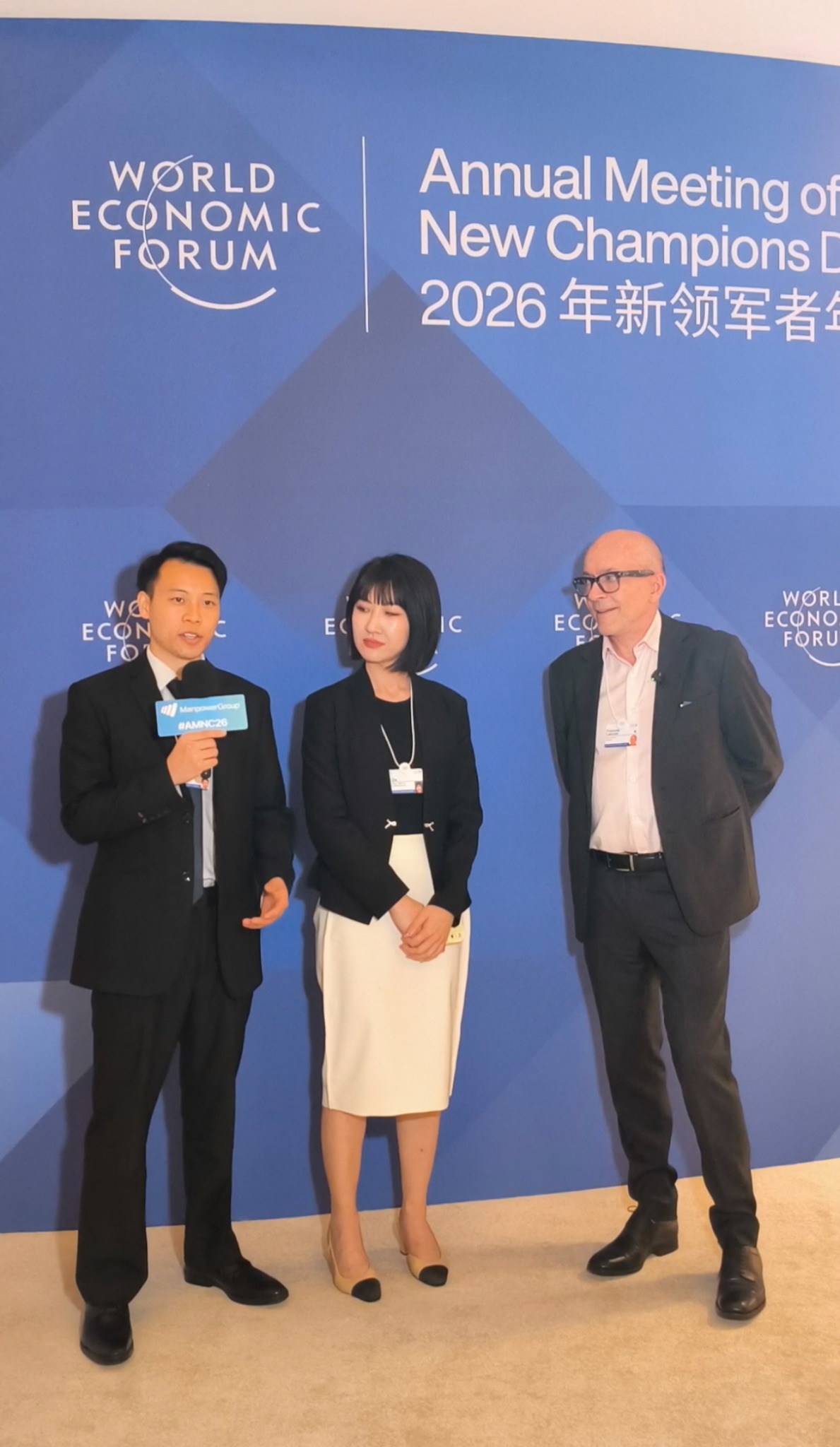 Interview during an international future-of-work conversation